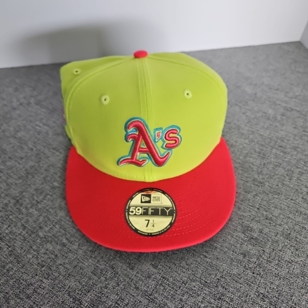 Oakland Athletics 50th Anniversary Cyber Highlighter 59FIFTY Fitted 7 1/4